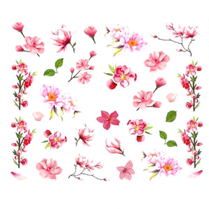 Pink Blossoms - Water Decals for Nails - The Unicorn's DenWater Decals