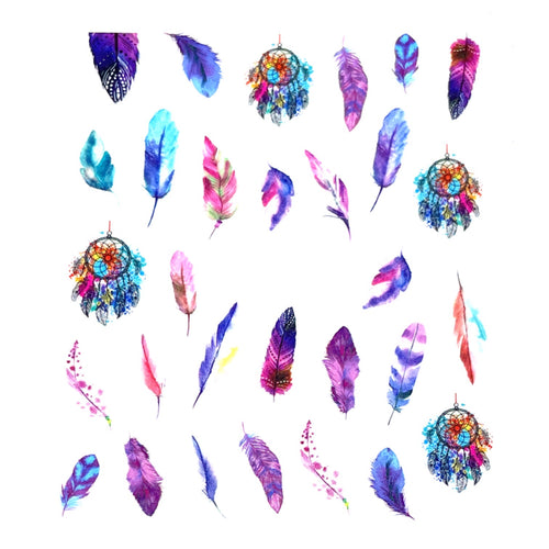Tribal Feathers - Water Decals for Nails - The Unicorn's DenWater Decals