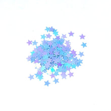Blue Pastel Iridescent Stars - The Unicorn's DenNail Art