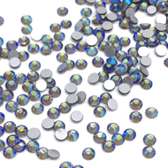 SS12 Black Diamond AB Flatback Crystals - 300 Crystals - The Unicorn's DenCrystals