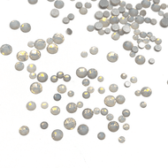 Mixed Sizes White Opal Flatback Crystals - 300 Crystals - The Unicorn's DenCrystals