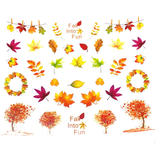 Autumn Walks - Water Decals for Nails - The Unicorn's Den