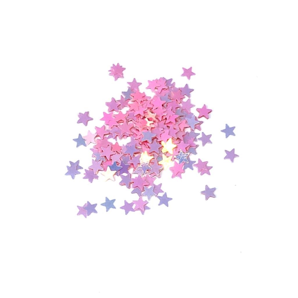 Pink Pastel Iridescent Stars - The Unicorn's DenNail Art