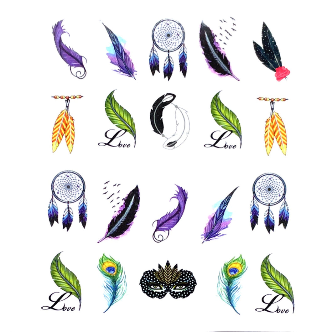 Dream Catchers and Feathers - Water Decals for Nails - The Unicorn's DenWater Decals
