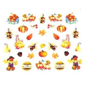 Pumpkin Patch - Water Decals for Nails - The Unicorn's Den