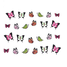 Pink and Green Butterflies - Water Decals for Nails - The Unicorn's DenWater Decals