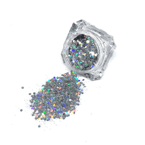Super Holo Silver Extra Chunky Mix - Nail Glitter - The Unicorn's DenGlitter