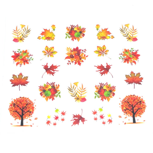 Autumn Leaves - Water Decals for Nails - The Unicorn's DenWater Decals