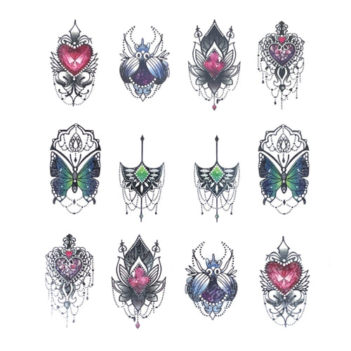 Beaded Butterflies - Water Decals for nails - The Unicorn's DenWater Decals
