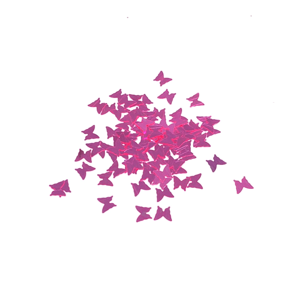 Bright Pink Butterflies - The Unicorn's DenNail Art
