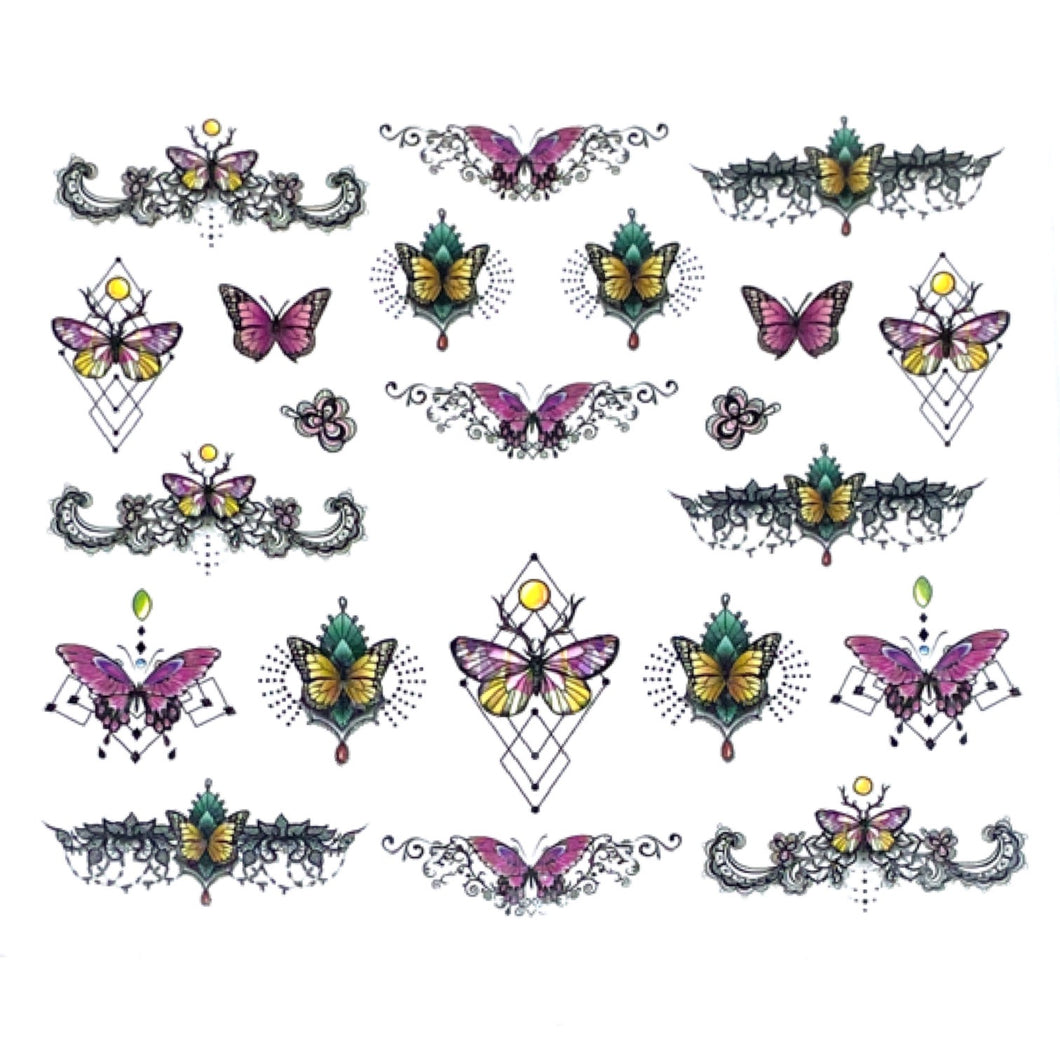 Butterfly Adornment - Water Decals for Nails - The Unicorn's DenWater Decals