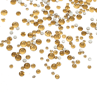 Mixed Sizes Light Topaz Flatback Crystals - 300 Crystals - The Unicorn's DenCrystals