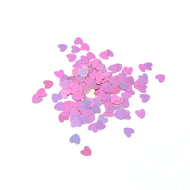 Pink Pastel Iridescent Hearts - The Unicorn's DenNail Art