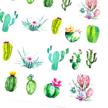 Flowering Cactus - Water Decals for Nails - The Unicorn's DenWater Decals