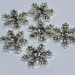 Snowflake Nail Embellishments With Crystals - The Unicorn's DenEmbellishments