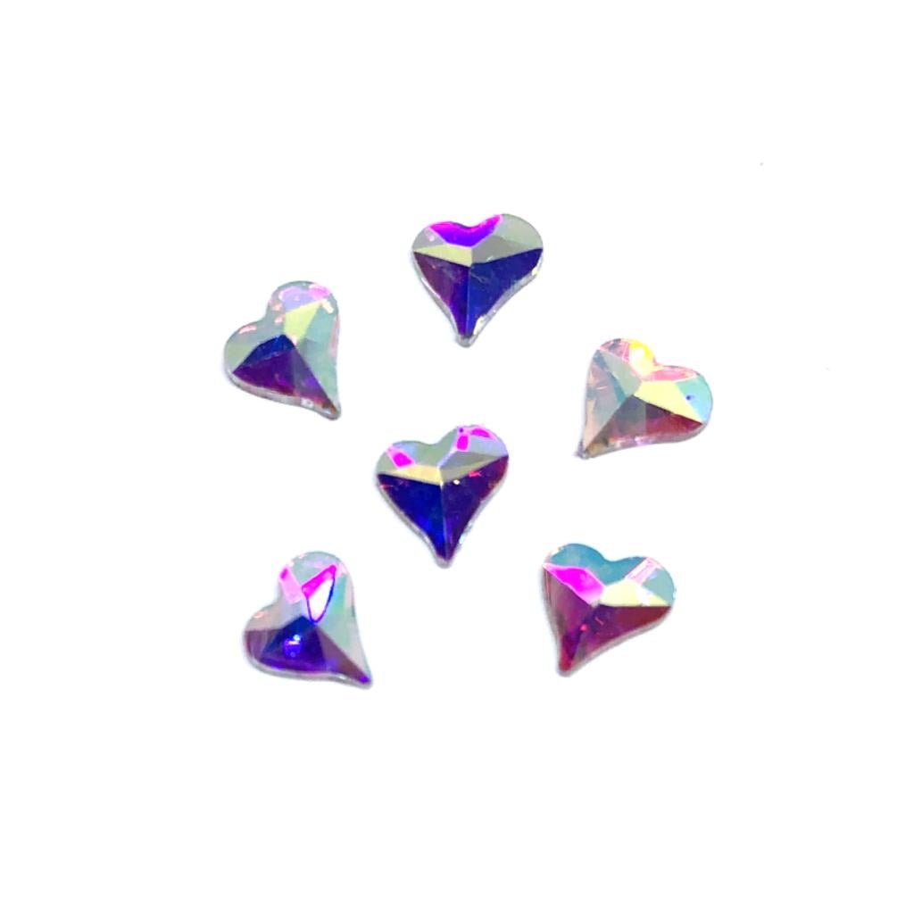 Crystal AB Asymmetric Hearts - The Unicorn's DenCrystals