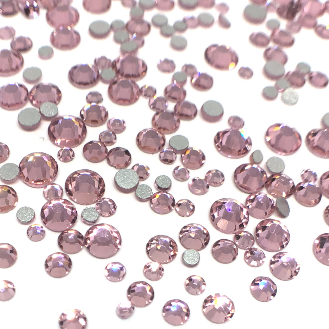 Mixed Sizes Light Rose Flatback Crystals - 300 Crystals - The Unicorn's DenCrystals