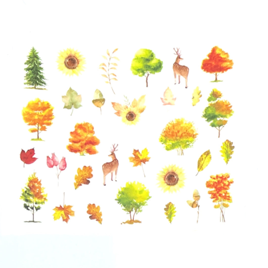Autumn Deer - Water Decals for Nails - The Unicorn's Den