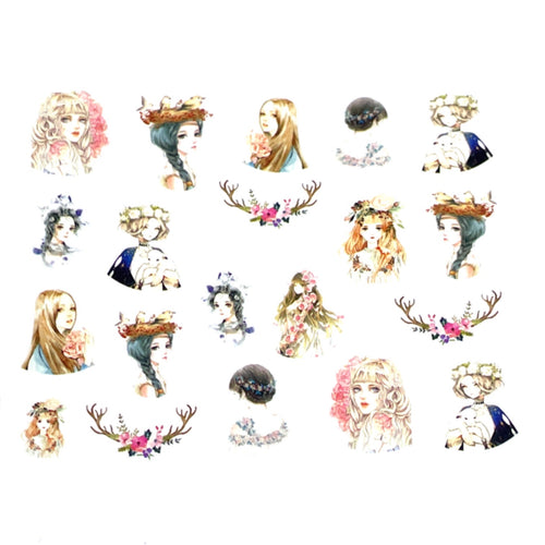 Flowers Girls - Water Decals for Nails - The Unicorn's Den