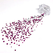 Mixed Sizes Fuchsia Flatback Nail Crystals - 300 Crystals - The Unicorn's DenCrystals