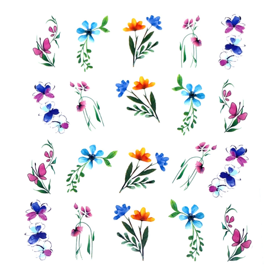 Spring Flowers - Water Decals for Nails - The Unicorn's DenWater Decals