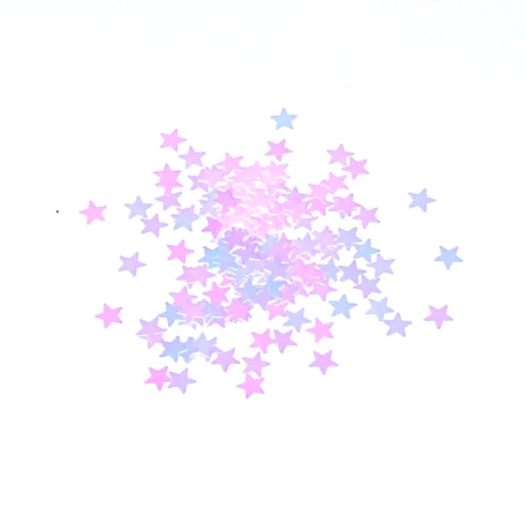 Iridescent White Stars - The Unicorn's DenNail Art