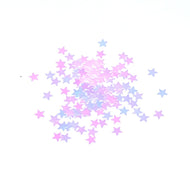 Iridescent White Stars - The Unicorn's DenNail Art
