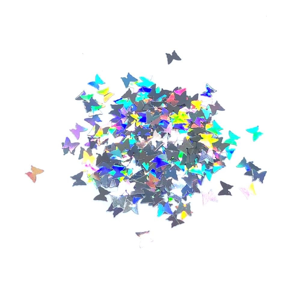 Holo Silver Butterflies - The Unicorn's Den