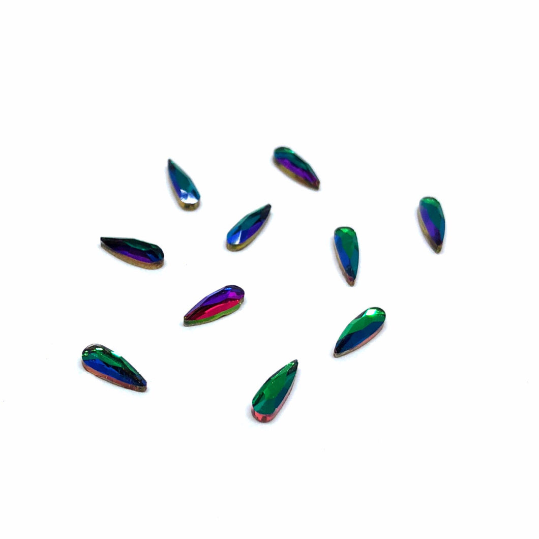 Small Rainbow Raindrop Crystals for Nails - The Unicorn's DenCrystals