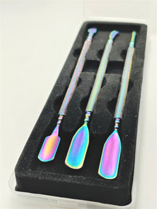 Chameleon Rainbow Stainless Steel Nail Tool Kit 3pcs - The Unicorn's DenNail Tools,cuticle pushers